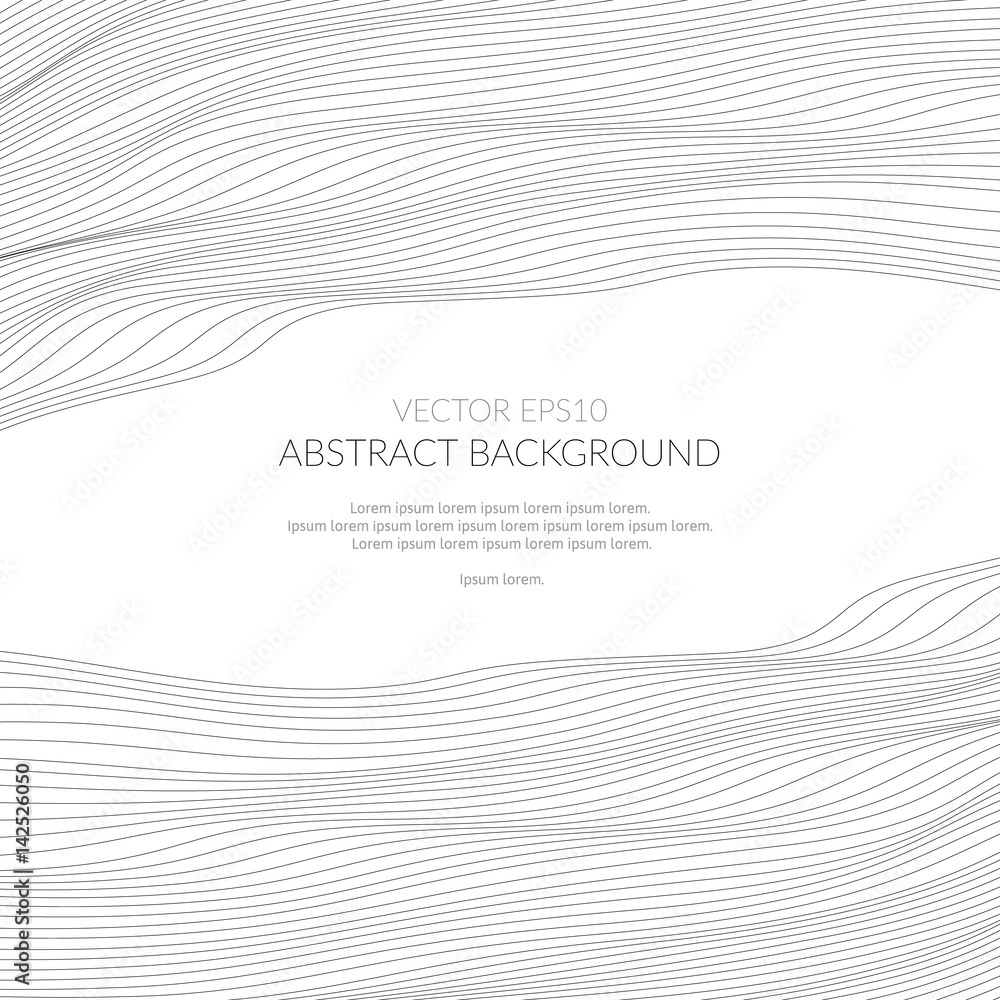 Poster abstract pattern of a plurality of distorted lines and shapes.