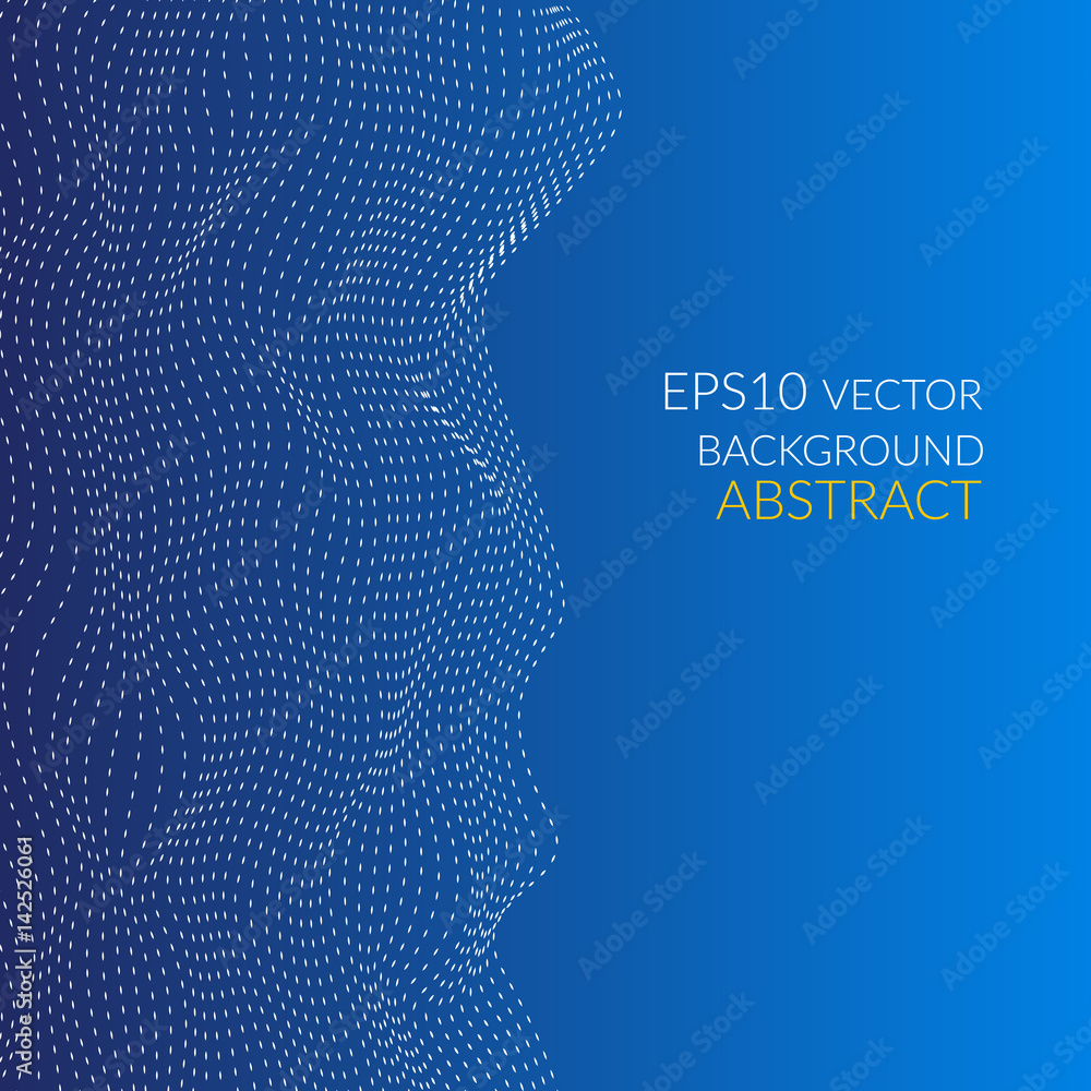 Poster abstract pattern of a plurality of distorted lines and shapes.