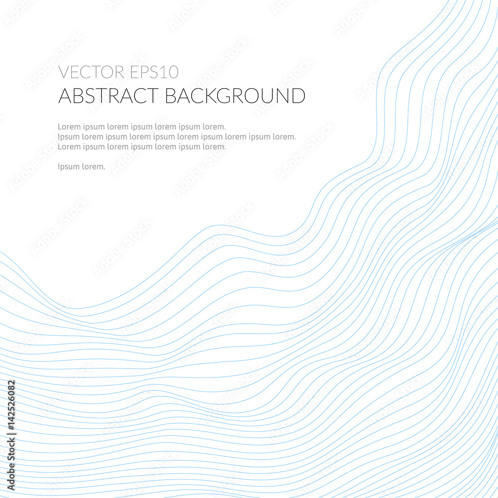 Poster abstract pattern of a plurality of distorted lines and shapes.