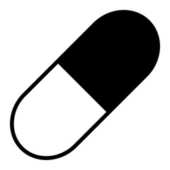 Isolated capsule icon