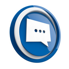 ikona plastikowa 3D niebieskie koło i pierścień © vempireart