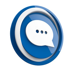 ikona plastikowa 3D niebieskie koło i pierścień © vempireart