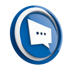 ikona plastikowa 3D niebieskie koło i pierścień © vempireart