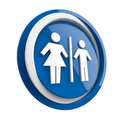 ikona plastikowa 3D niebieskie koło i pierścień