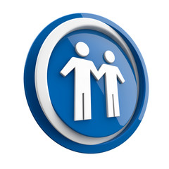 ikona plastikowa 3D niebieskie koło i pierścień © vempireart