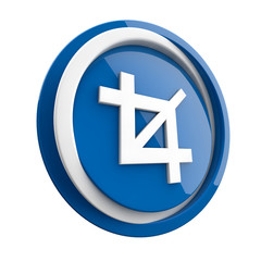 ikona plastikowa 3D niebieskie koło i pierścień