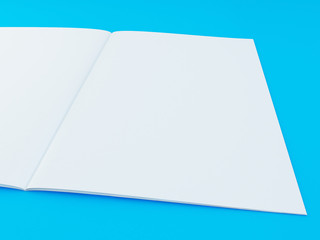 3D Illustration of Brochure Template on color background