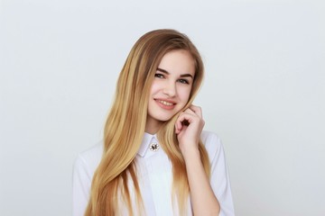 Woman Posing Studio Portrait Concept