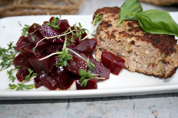 organisch, lifestyle, snack, bulette, rote, beete, selbstgemacht, werbefläche, urbano, style