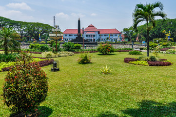 Mansion and a park in Malang, Indonesia