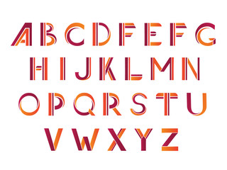Typographic alphabet design set
