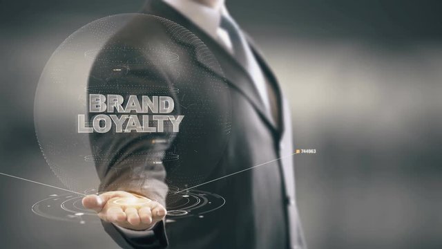 Brand Loyalty, word cloud concept on black background.