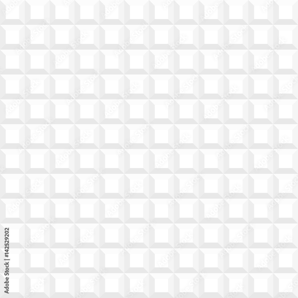 Poster white light pattern of large three-dimensional squares