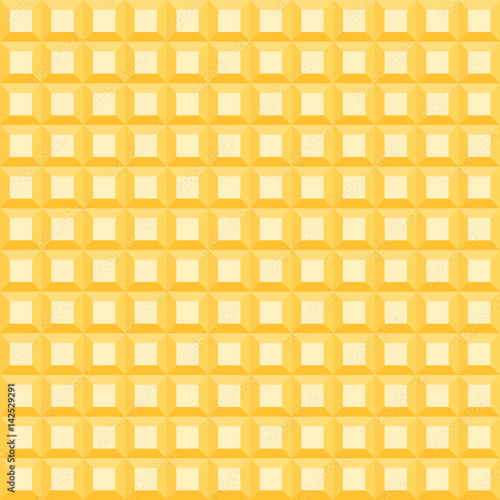 Poster orange light pattern of large three-dimensional squares
