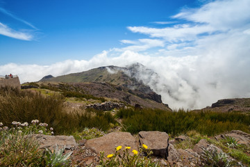 Fototapeta na wymiar Madeira Mountains landscape, Pico do Arieiro