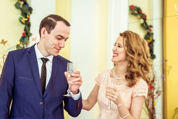 Loving couple in the registry office