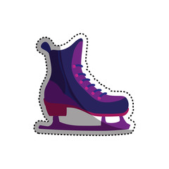 Rollers and ice skates sport vector icon
