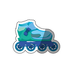 Rollers and ice skates sport vector icon