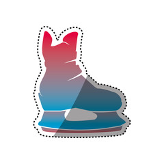 Rollers and ice skates sport vector icon