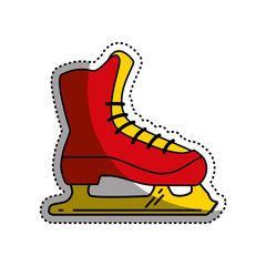 Rollers and ice skates sport vector icon