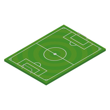 Isolated soccer field