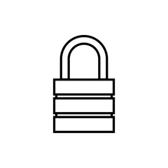 Padlock security symbol vector illustration graphic design