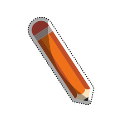 Wooden pencil isolated icon vector illustration graphic design