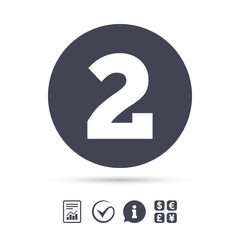 Second place award sign. Winner symbol.