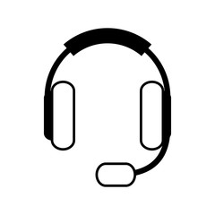 Headset device isolated icon vector illustration graphic design