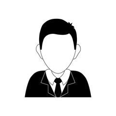 Businessman executive profile icon vector illustration graphic design