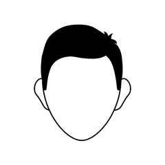 Man faceless head icon vector illustration graphic design