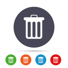 Recycle bin sign icon. Bin symbol.