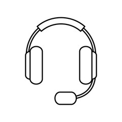 Headset device isolated icon vector illustration graphic design