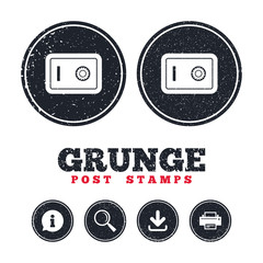 Safe sign icon. Deposit lock symbol.