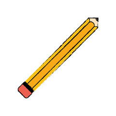 Wooden pencil isolated icon vector illustration graphic design