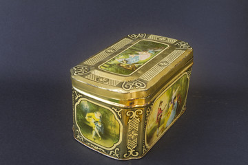 old tin box