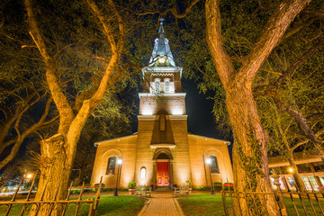 St. Anne's Parish at night, in Annapolis, Maryland.