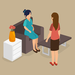 business people isometrics design, vector illustration eps10 graphic 