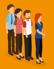business people isometrics design, vector illustration eps10 graphic 