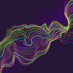 Abstract wave line colorful background