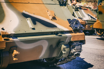 Military parade in Athens, Greece - tank detail