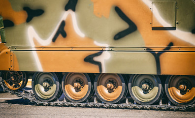 Military parade in Athens, Greece - tank detail