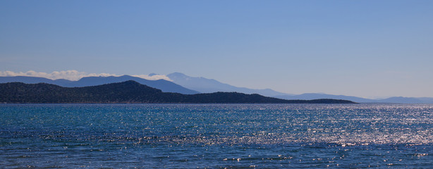 View of Aegean sea near Athens, Greece