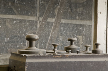 Detail of Dusty Old Weights, Ghost Town of Bodie