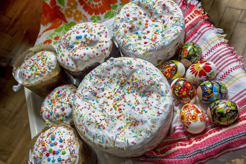 traditional Easter cake Homemade eggs