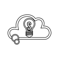 Bulb electric energy icon vector illustration graphic design