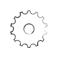 Gear machinery piece icon vector illustration graphic design