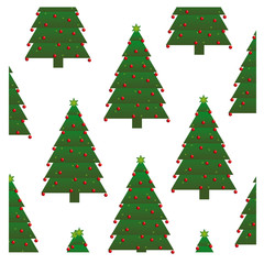 colorful background with pattern of christmas tree vector illustration