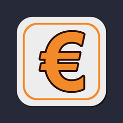 Euro money curreny icon vector illustration graphic design