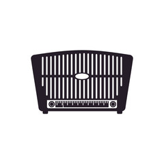 Vintage radio stereo icon vector illustration graphic design